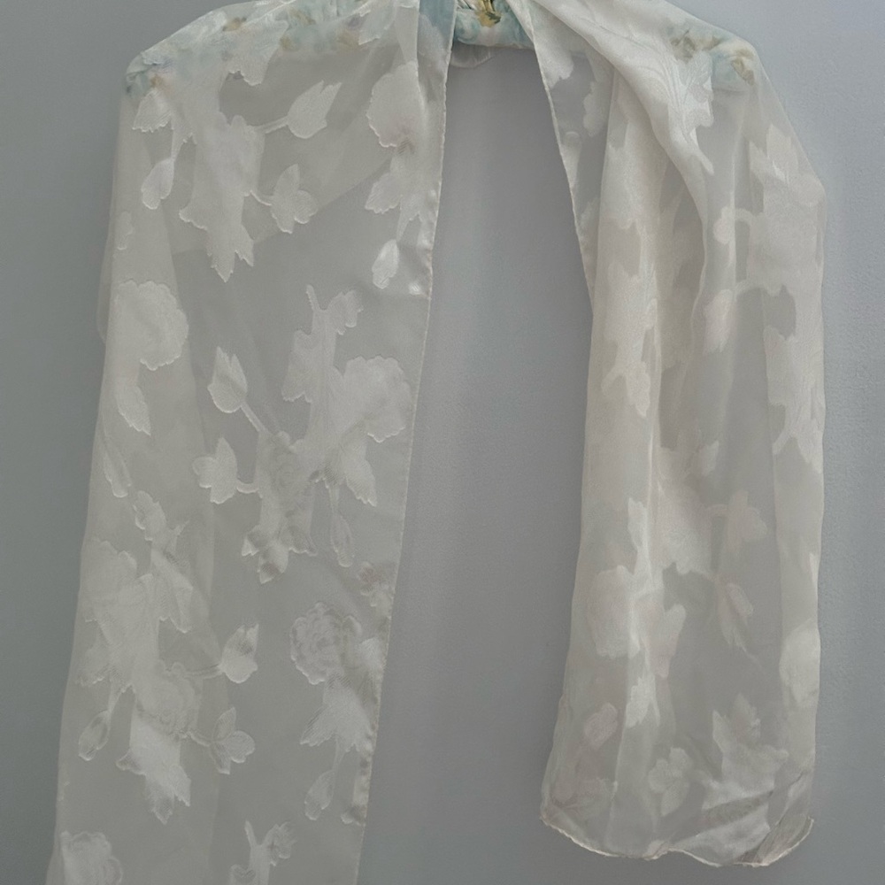 Elegant Floral Sheer Scarf